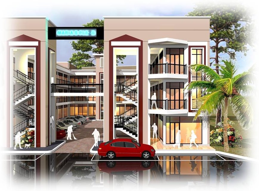 Visualisation of the proposed commercial development at Kigunga, Seeta